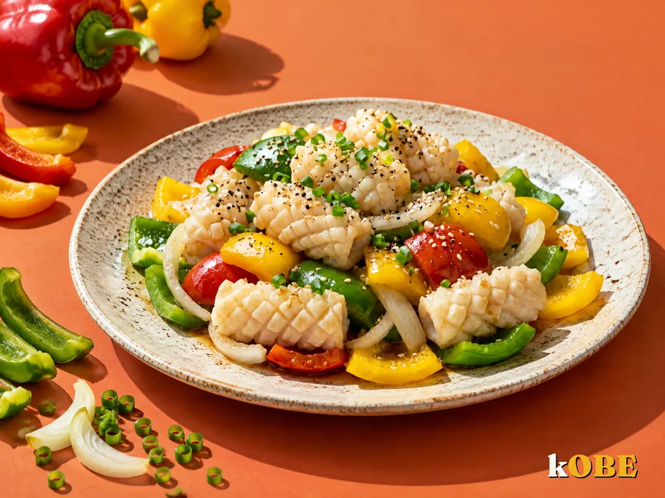 Muc Xao Ot Chuong (Stir Fried Squid with Bell Pepper)