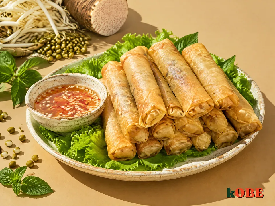 Nem Chay (Mung Bean and Taro Spring Rolls)
