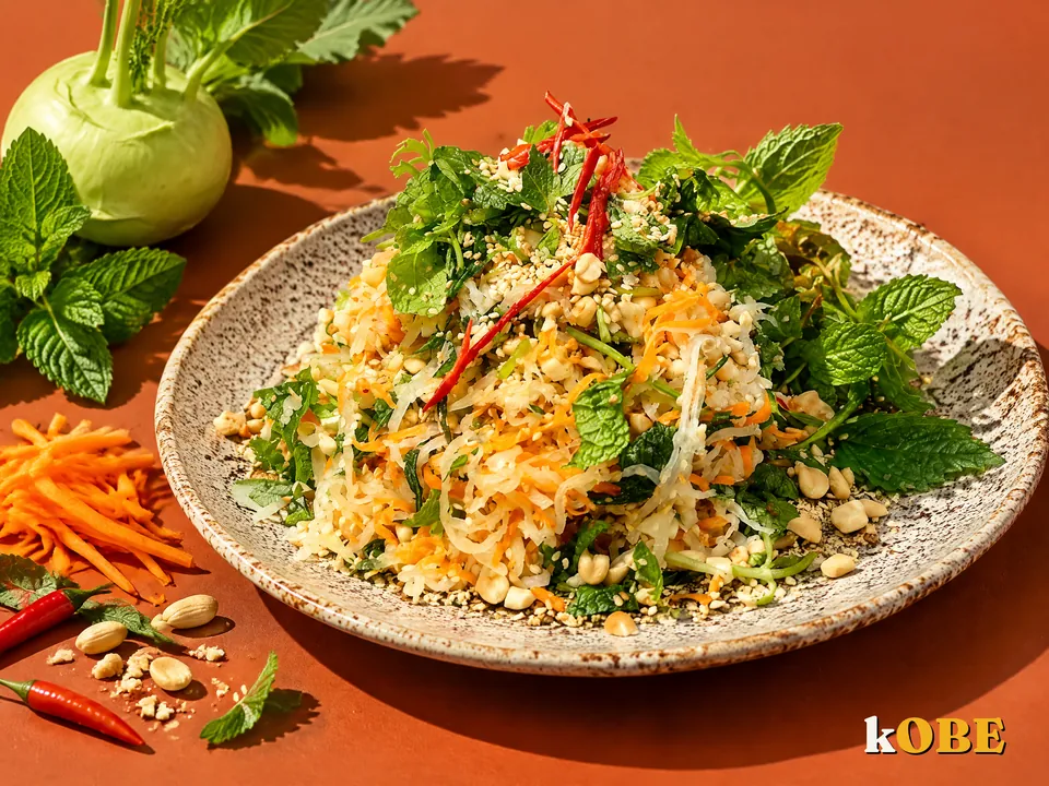 How to Make Nom Su Hao (Kohlrabi and Carrot Salad)