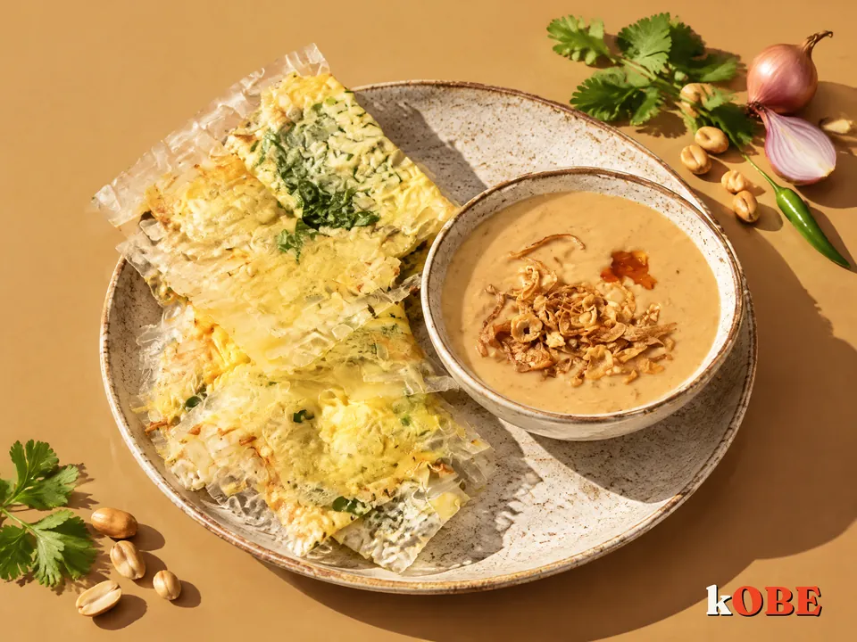 Nước chấm gỏi cuốn chay từ đậu phộng, nấu bằng đường la hán quả
