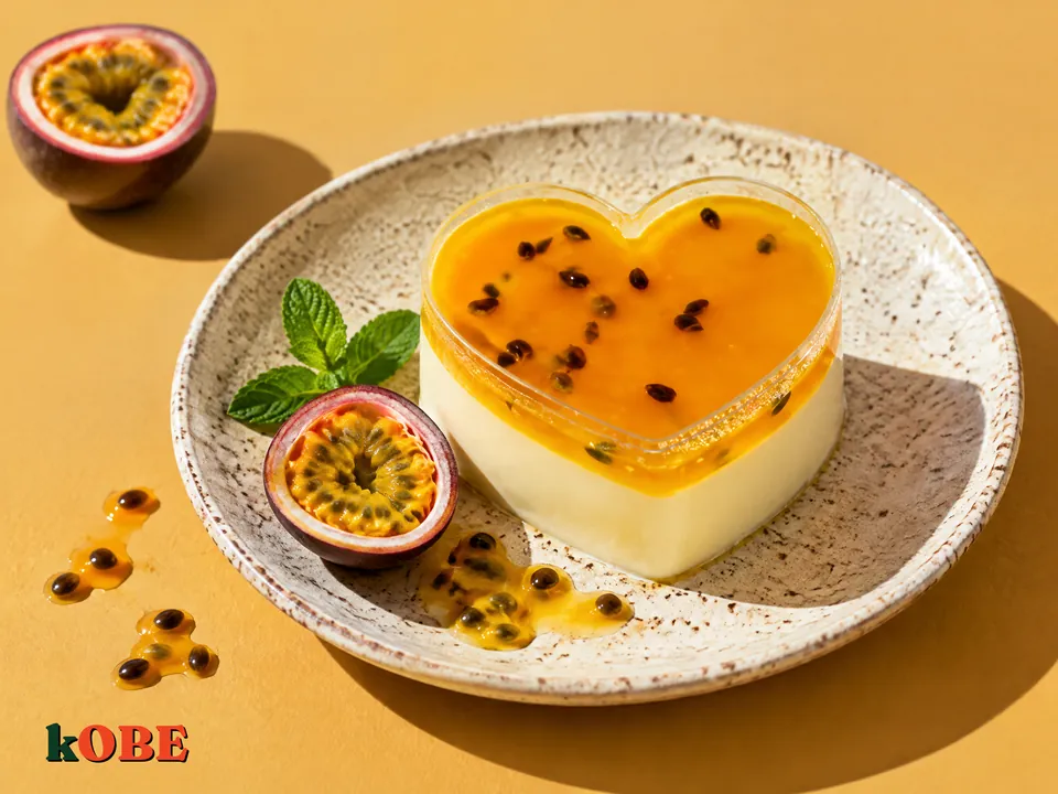 Passion Fruit Panna Cotta, Sweetened with Monk Fruit