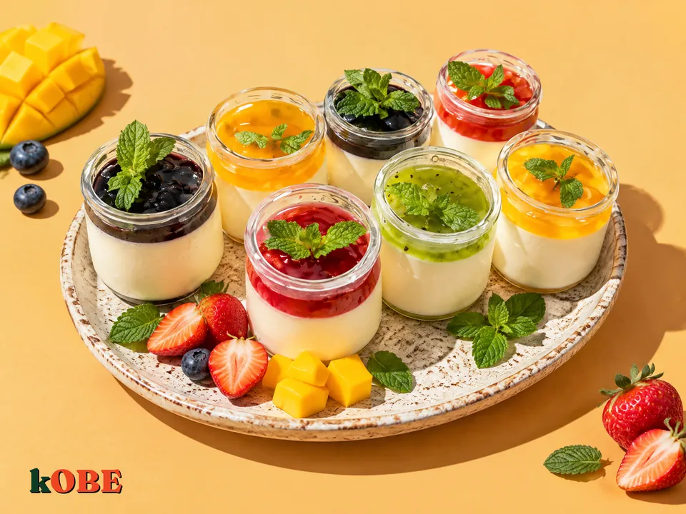 Panna Cotta with Mango Jelly, Sweetened with Monk Fruit