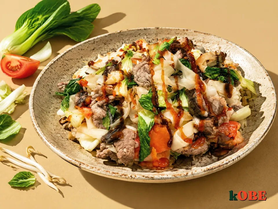 Phở xào bò rau cải
