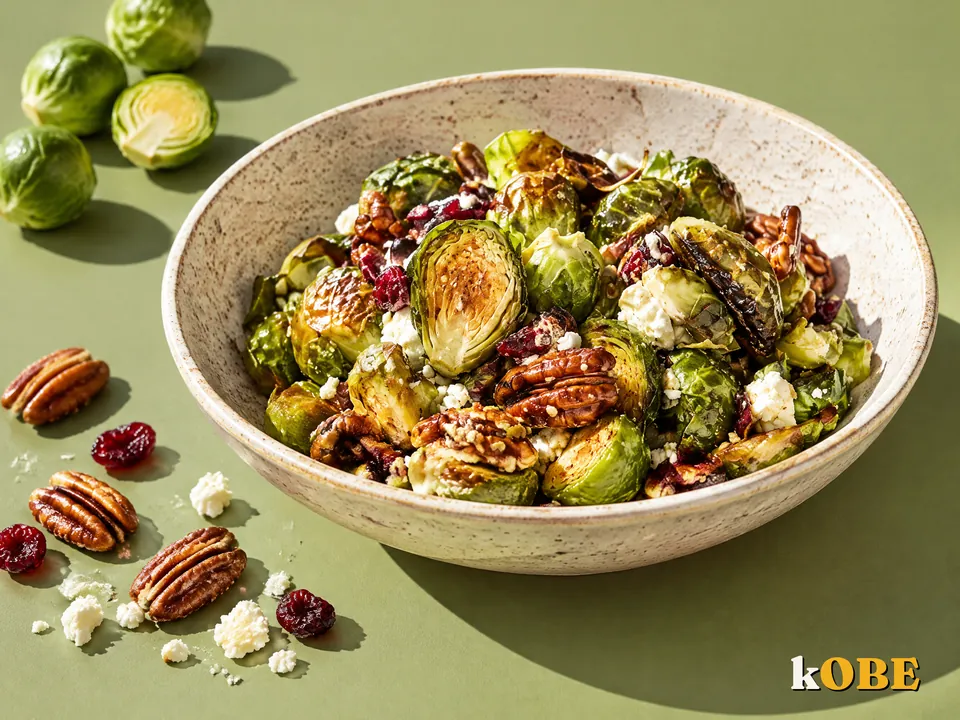 Salad bắp cải tí hon nướng kèm hạt hồ đào kẹo đường