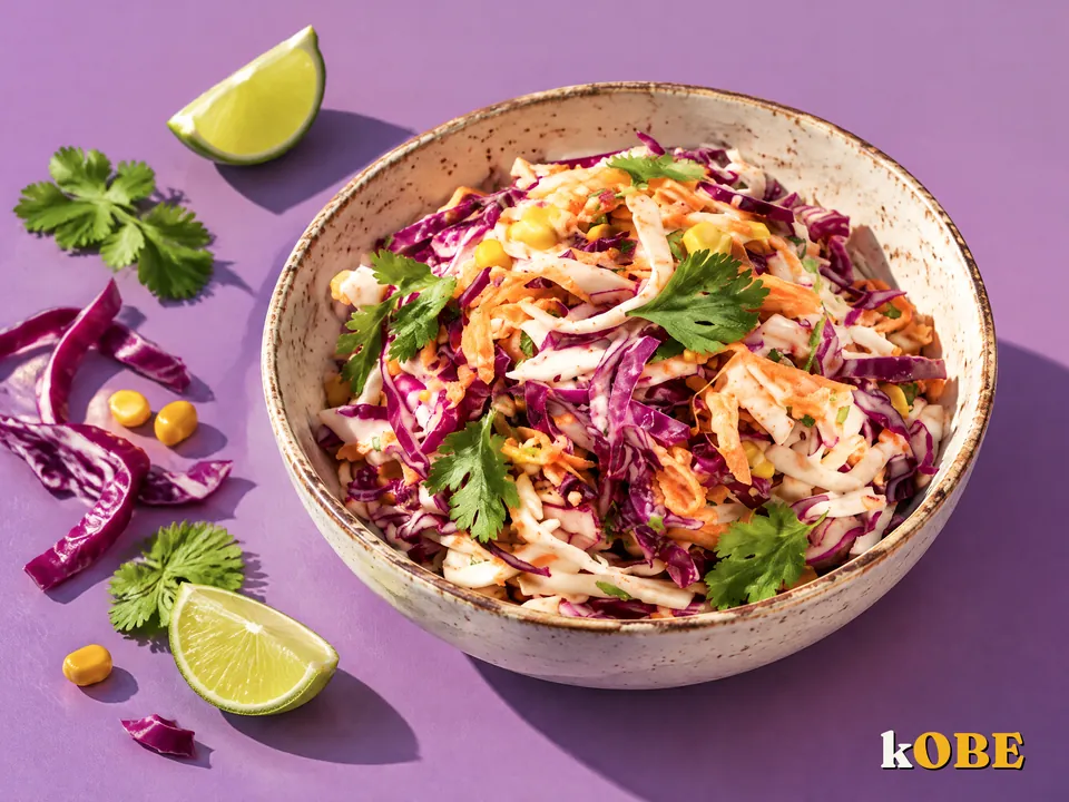 Salad bắp cải tím sốt mayonnaise tương ớt, không thêm đường tinh luyện