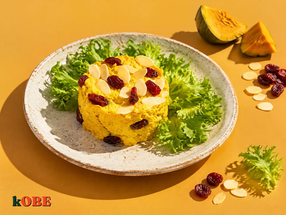 Salad bí đỏ nghiền vị cà ri trộn mayonnaise phô mai