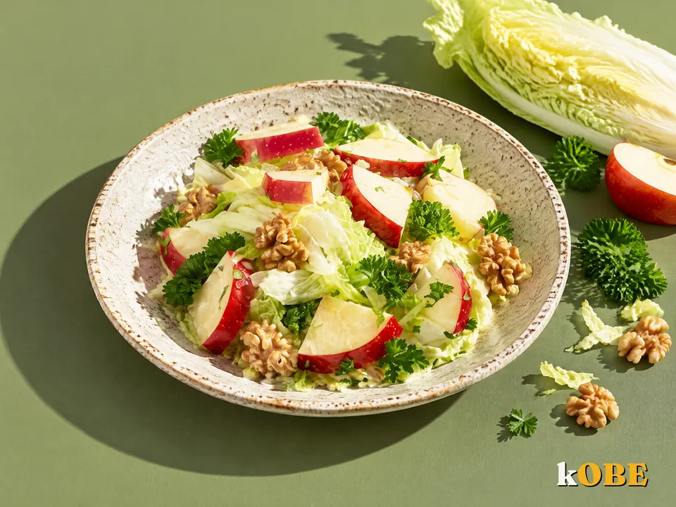 Salad coleslaw cải thảo và táo xốt mayonnaise làm tại nhà