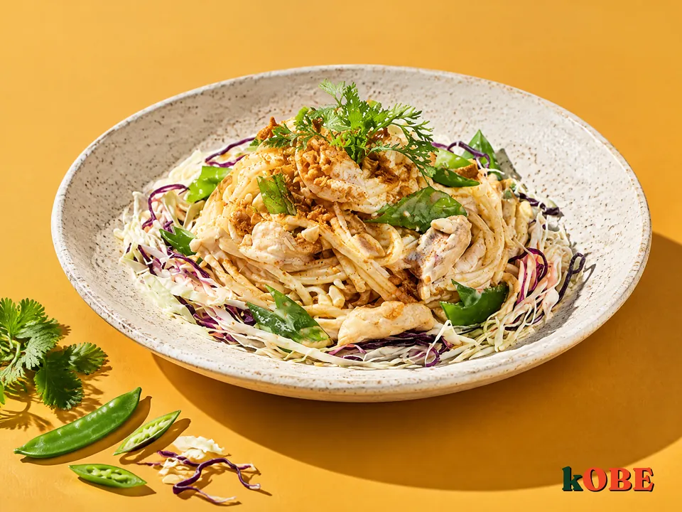 Sweet and Sour Chicken Pasta Salad with Plum Mayo