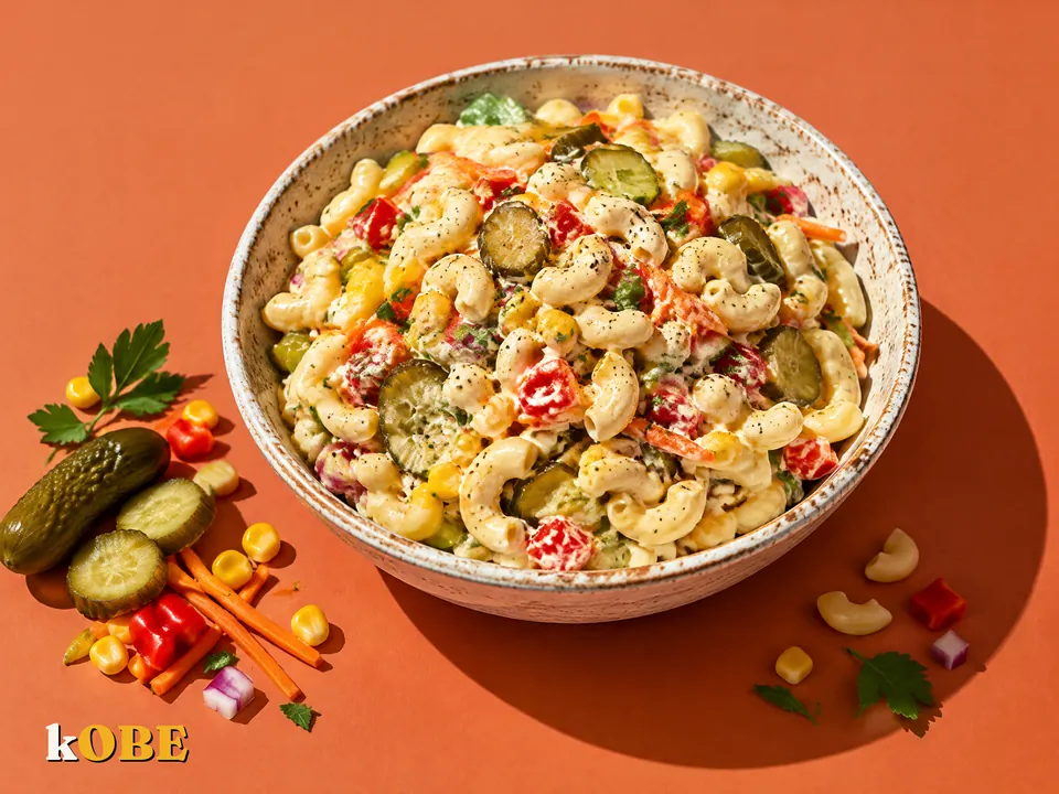 Salad nui trộn xốt mayonnaise rau củ dưa chuột muối