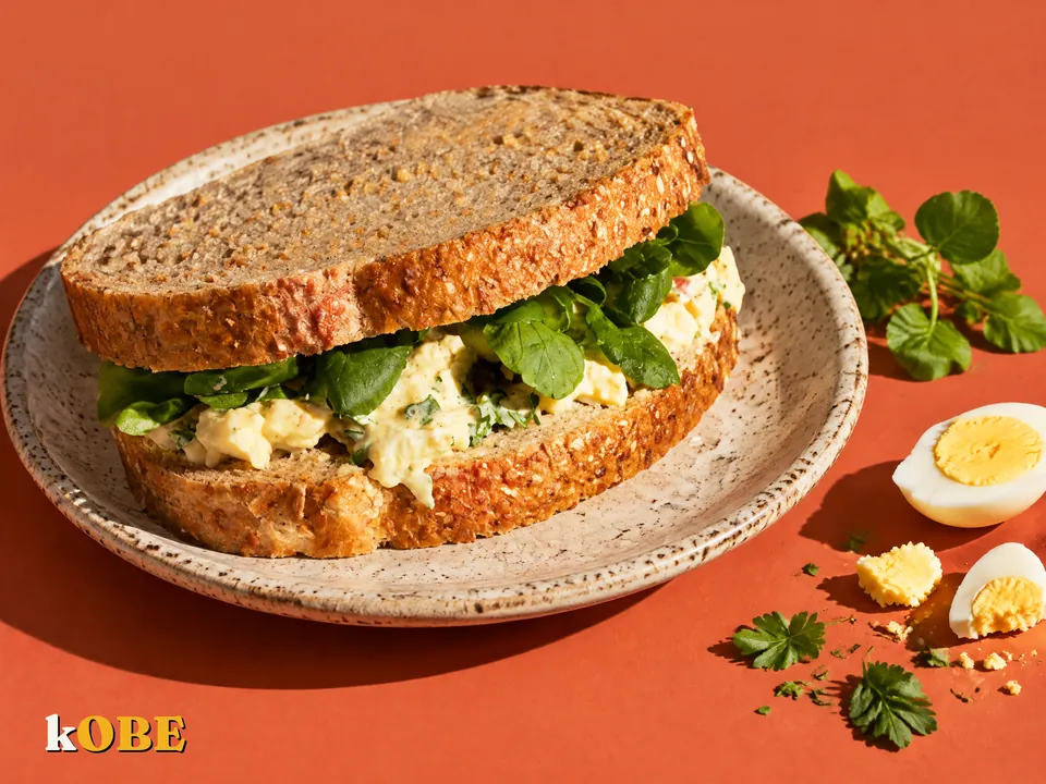 Egg Salad Sandwich with Yogurt Mayo Dressing