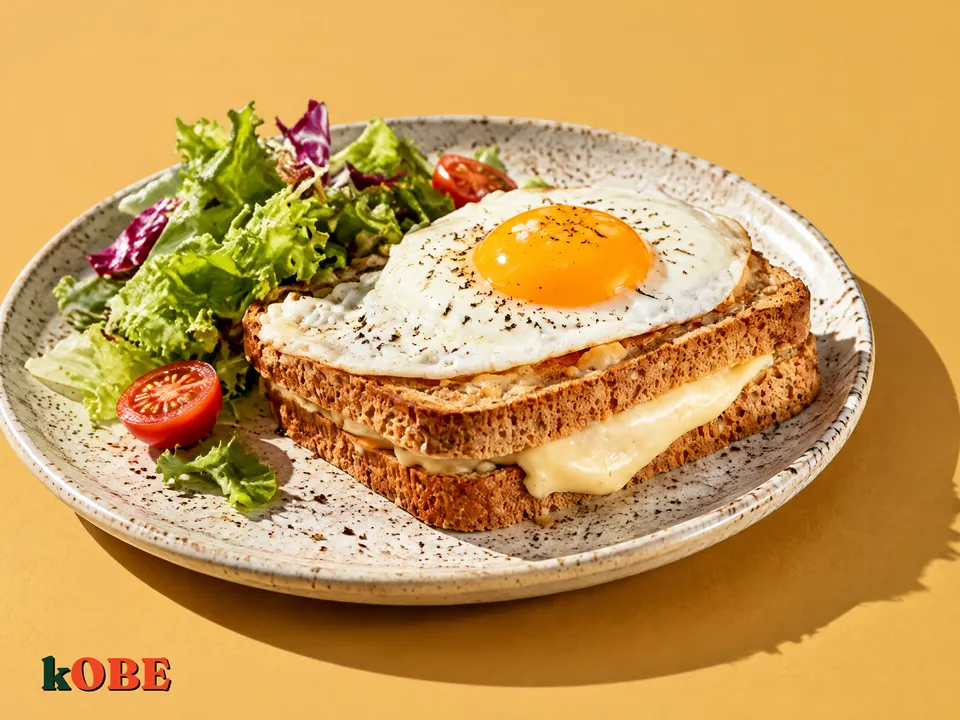 Fried Egg Sandwich with Mayonnaise Sauce