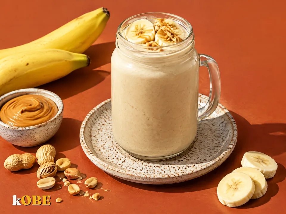 Sinh tố chuối bơ đậu phộng làm tại nhà