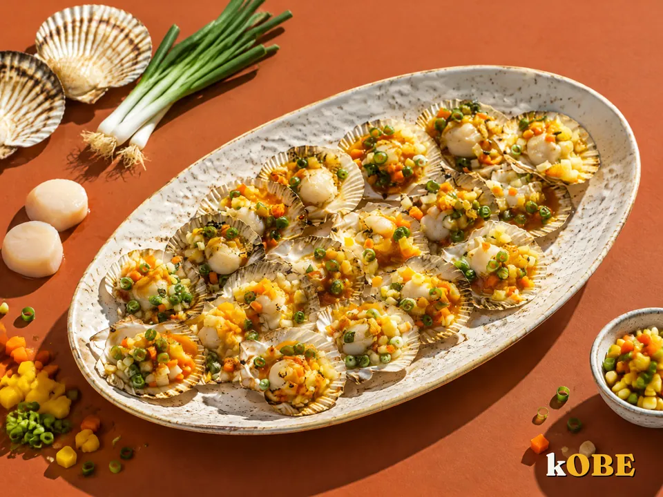 Sò điệp nướng ba màu
