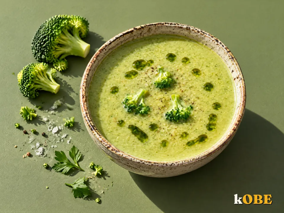 Cream of Broccoli Soup, No Added Refined Sugar