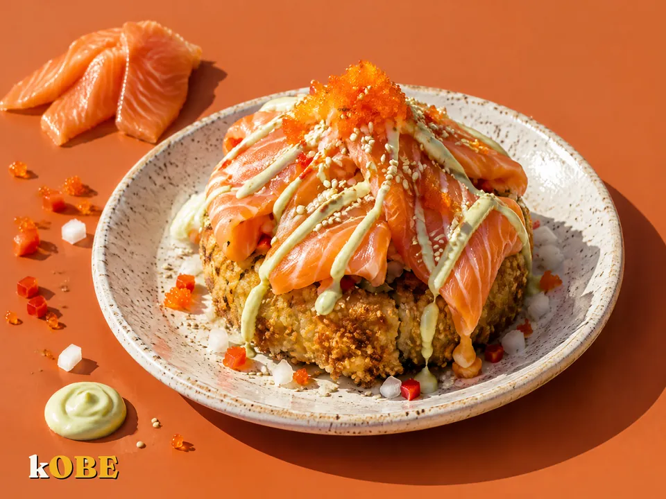Sushi pizza xốt mayonnaise mù tạt làm tại nhà
