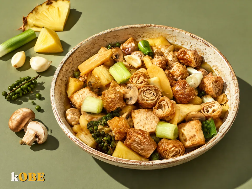 Tàu hũ ky cuộn kho thơm nấm