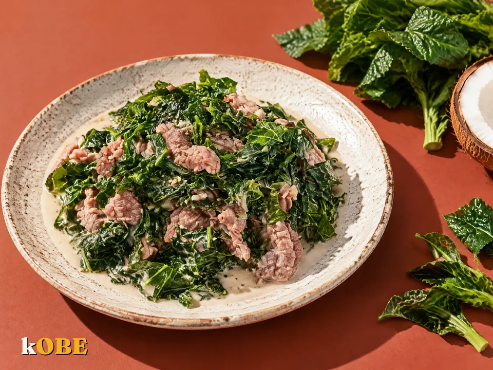 Thịt bò xào lá cách nước cốt dừa, không thêm đường tinh luyện