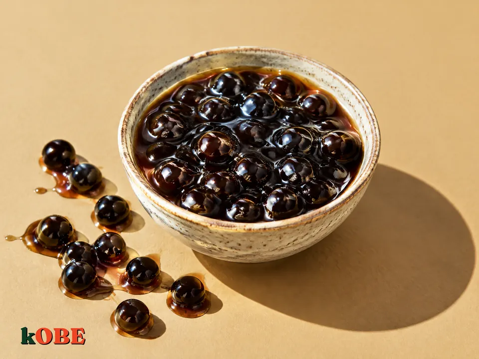 Boba Pearls in Dark Syrup, No Added Refined Sugar