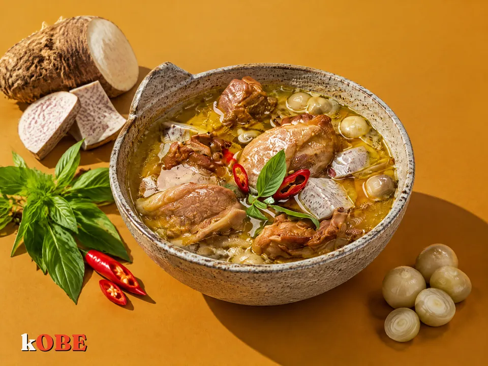 Vịt nấu chao khoai môn, không thêm đường tinh luyện