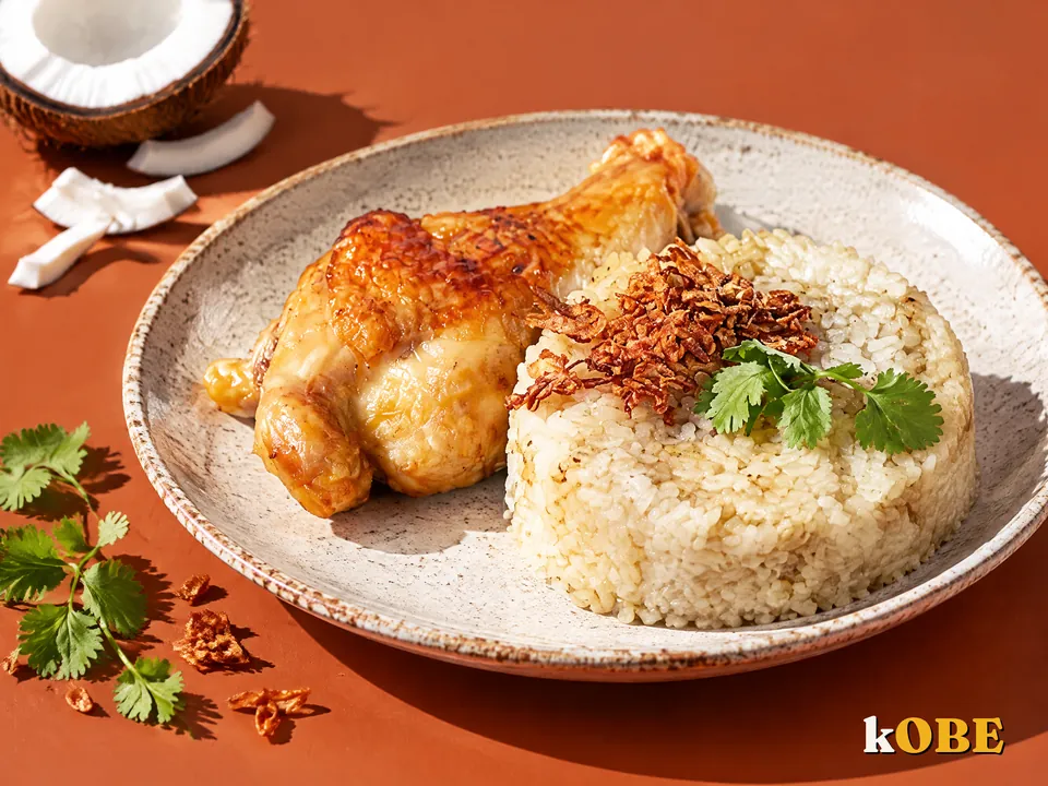 Xoi Ga (Coconut Sticky Rice with Chicken), Made with Monk Fruit Sweetener