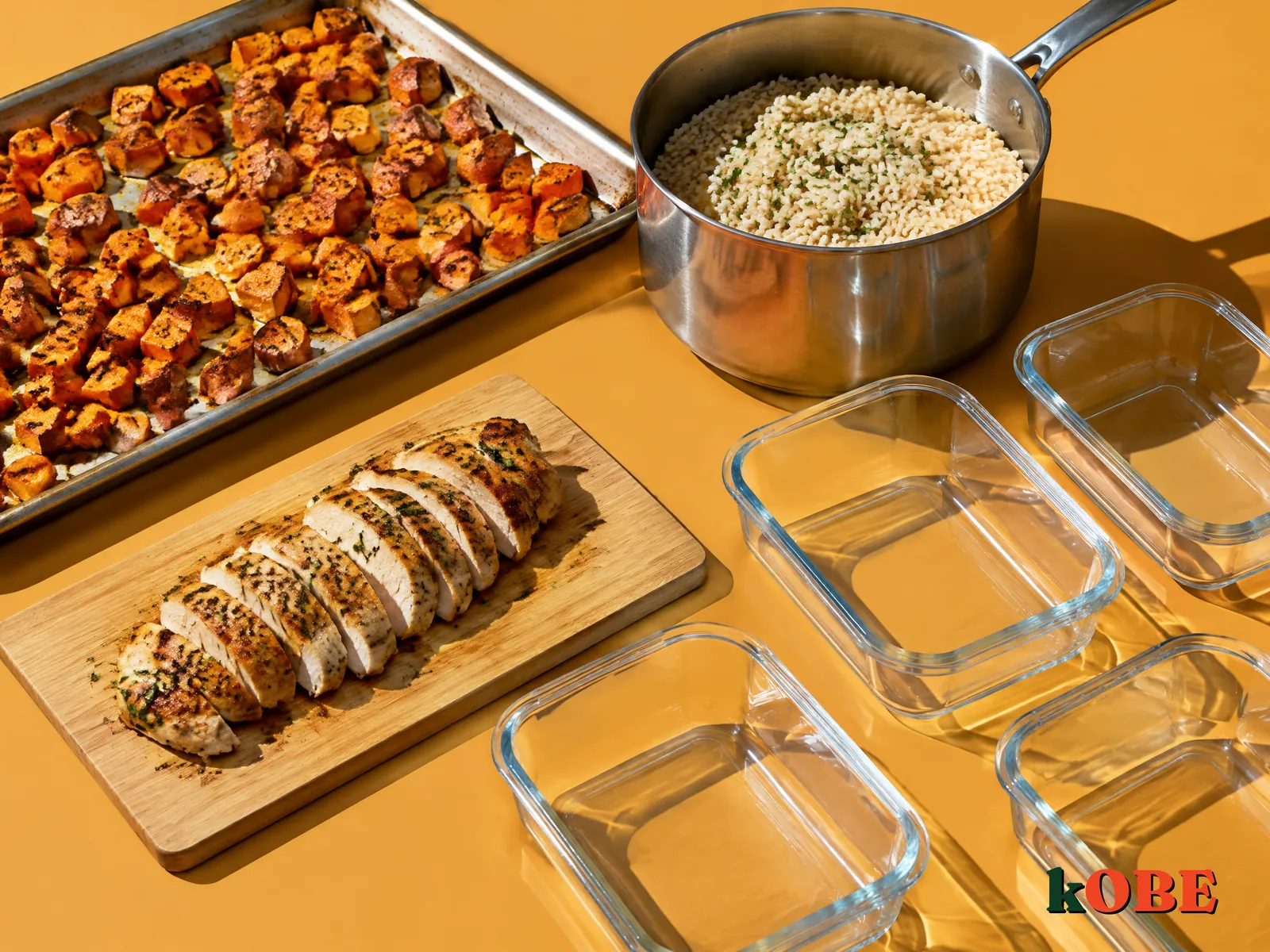 Cook one session, eat for five days: a two-and-a-half-hour game plan for home kitchens